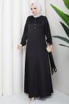 BELKIS TESETTÜR ELBİSE Siyah