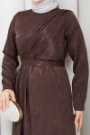 ESİN TESETTÜR ELBİSE Kahve