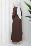 ESİN TESETTÜR ELBİSE Kahve
