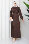ESİN TESETTÜR ELBİSE Kahve