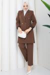 YENİ BESTE PANTOLONLU TAKIM  Kahve