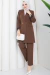 YENİ BESTE PANTOLONLU TAKIM  Kahve