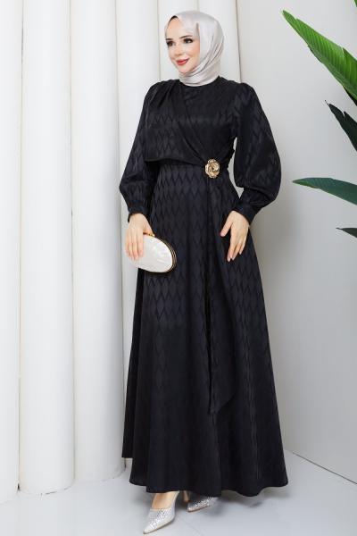 TOKALI TESETTÜR ELBİSE Siyah