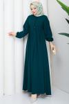 KREP TESETTÜR ELBİSE Zümrüt