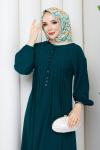 KREP TESETTÜR ELBİSE Zümrüt