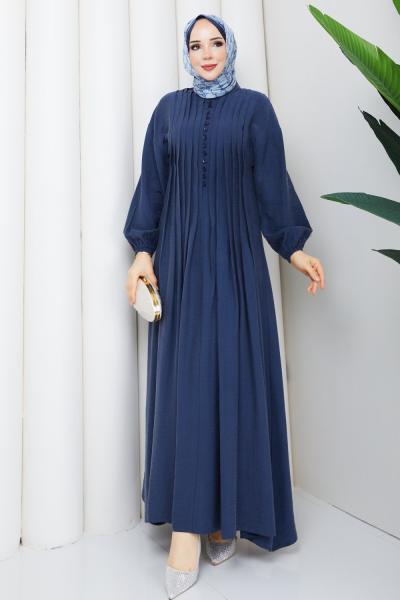 MODAL TESETTÜR ELBİSE  Mavi