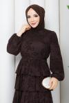 ENNUR TESETTÜR ELBİSE Kahve