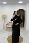 EFİL TESETTÜR ABİYE ELBİSE Siyah
