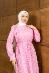 HATUN TESETTÜR ELBİSE Pembe