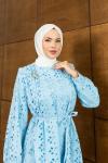HATUN TESETTÜR ELBİSE Mavi