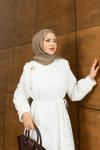 HATUN TESETTÜR ELBİSE Beyaz