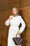 HATUN TESETTÜR ELBİSE Beyaz