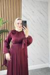 BİRCAN TESETTÜR ELBİSE Bordo