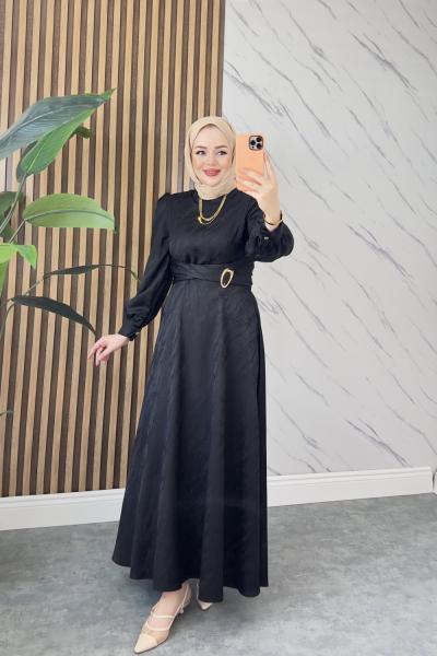 LİVA TESETTÜR ELBİSE Siyah