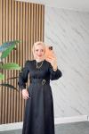 LİVA TESETTÜR ELBİSE Siyah