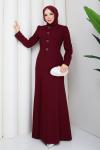RÜVEYDA TESETTÜR ELBİSE Bordo