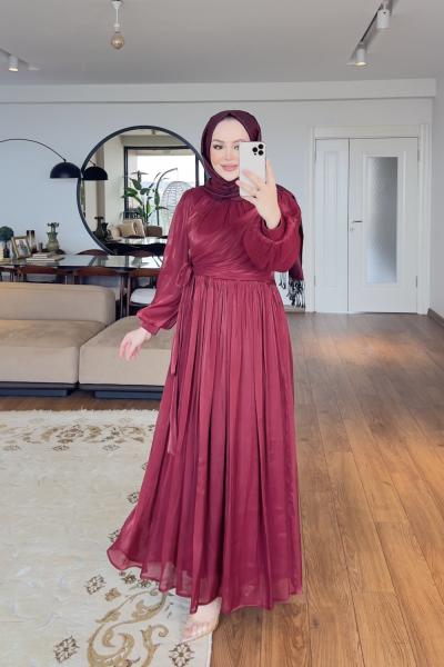 PELDA TESETTÜR ELBİSE Bordo
