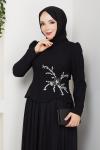 BALIM TESETTÜR ABİYE ELBİSE  Siyah