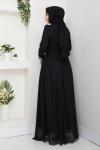 BALIM TESETTÜR ABİYE ELBİSE  Siyah