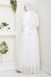 BALIM TESETTÜR ABİYE ELBİSE  Beyaz