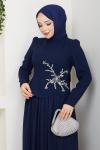 BALIM TESETTÜR ABİYE ELBİSE  Lacivert