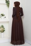BALIM TESETTÜR ABİYE ELBİSE  Kahve