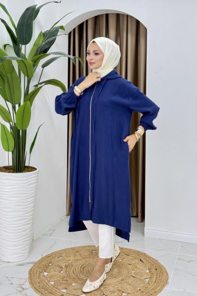 Berna fermuarlı kap Lacivert