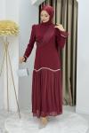 BEYHAN TESETTÜR ABİYE ELBİSE Bordo