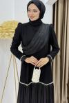BEYHAN TESETTÜR ABİYE ELBİSE Siyah