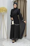 BEYHAN TESETTÜR ABİYE ELBİSE Siyah