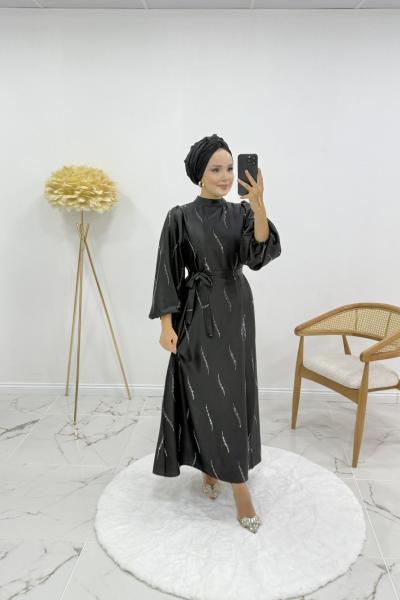 Billur elbise  Siyah