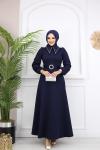Cansu Tesettür Elbise 1130 Lacivert