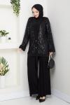 DİLARA PANTOLONLU TAKIM  Siyah