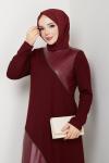 DİLBER TESETTÜR ELBİSE Bordo