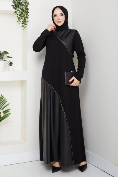 DİLBER TESETTÜR ELBİSE Siyah