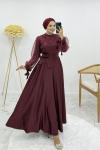 Esra abiye Bordo