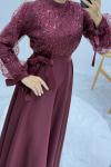 Esra abiye Bordo