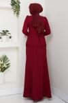 EZGİ TESETTÜR ABİYE ELBİSE  Bordo