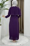 FİLİZ TESETTÜR ELBİSE Mor