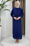 FİLİZ TESETTÜR ELBİSE Mavi