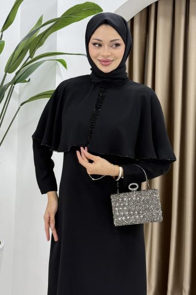 FİLİZ TESETTÜR ELBİSE Siyah
