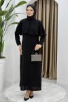 FİLİZ TESETTÜR ELBİSE Siyah