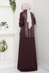 HALİSE TESETTÜR ELBİSE Bordo
