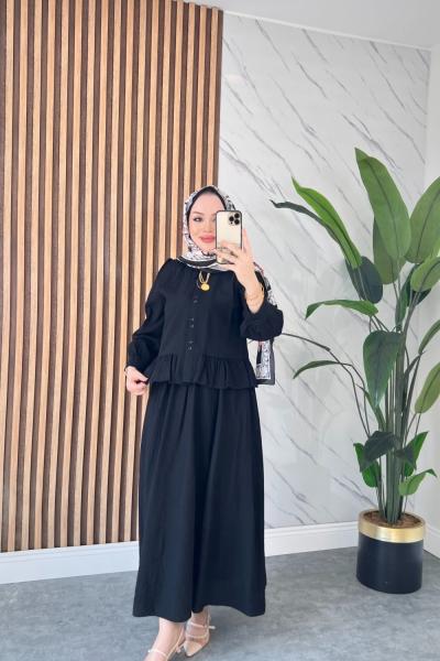 İLKİM YAZLIK TESETTÜR TAKIM  Siyah