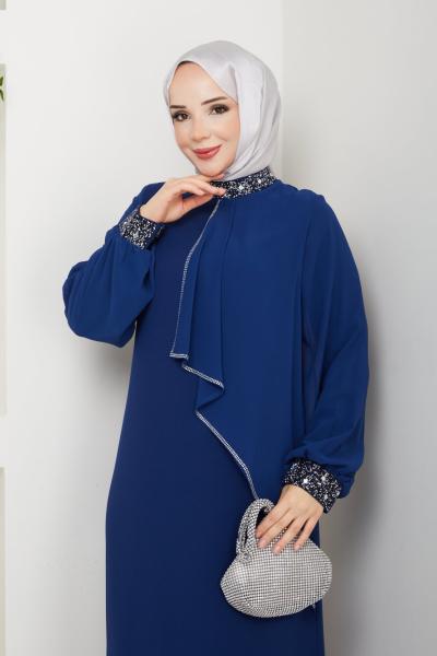 İPEK TESETTÜR ABİYE ELBİSE Saks