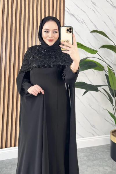 MİHRA ABİYE ELBİSE  Siyah