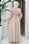 NEVİN TESETTÜR ABİYE ELBİSE Pembe