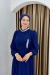 Nigar abiye elbise Lacivert