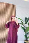 Özlem elbise  Bordo