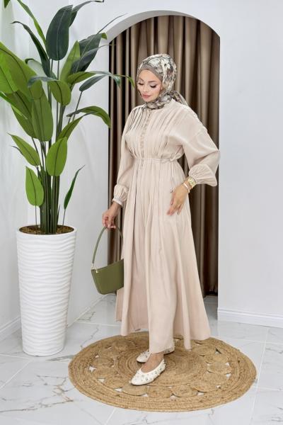 Seçil elbise  Bej